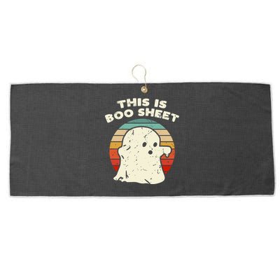 This Is Boo Sheet Ghost Vintage Retro Halloween Costume Large Microfiber Waffle Golf Towel