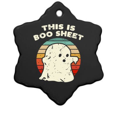 This Is Boo Sheet Ghost Vintage Retro Halloween Costume Ceramic Star Ornament