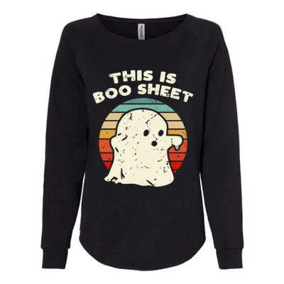 This Is Boo Sheet Ghost Vintage Retro Halloween Costume Womens California Wash Sweatshirt