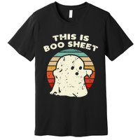 This Is Boo Sheet Ghost Vintage Retro Halloween Costume Premium T-Shirt