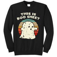 This Is Boo Sheet Ghost Vintage Retro Halloween Costume Tall Sweatshirt