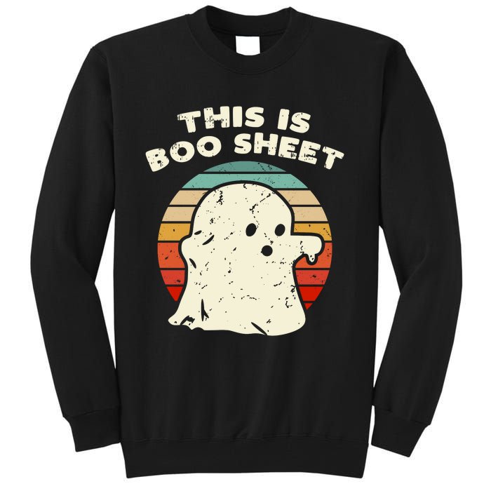 This Is Boo Sheet Ghost Vintage Retro Halloween Costume Tall Sweatshirt