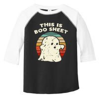 This Is Boo Sheet Ghost Vintage Retro Halloween Costume Toddler Fine Jersey T-Shirt