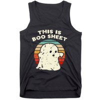 This Is Boo Sheet Ghost Vintage Retro Halloween Costume Tank Top