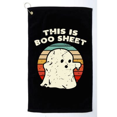 This Is Boo Sheet Ghost Vintage Retro Halloween Costume Platinum Collection Golf Towel