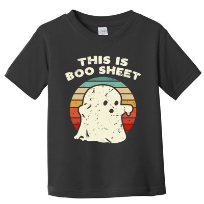 This Is Boo Sheet Ghost Vintage Retro Halloween Costume Toddler T-Shirt