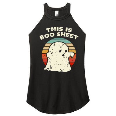 This Is Boo Sheet Ghost Vintage Retro Halloween Costume Women's Perfect Tri Rocker Tank