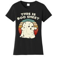 This Is Boo Sheet Ghost Vintage Retro Halloween Costume Women's T-Shirt