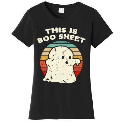 This Is Boo Sheet Ghost Vintage Retro Halloween Costume Women's T-Shirt