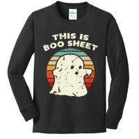 This Is Boo Sheet Ghost Vintage Retro Halloween Costume Kids Long Sleeve Shirt