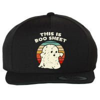 This Is Boo Sheet Ghost Vintage Retro Halloween Costume Wool Snapback Cap