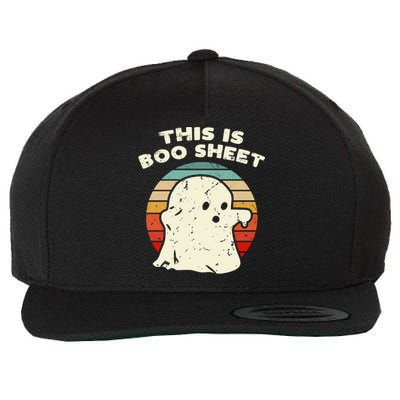 This Is Boo Sheet Ghost Vintage Retro Halloween Costume Wool Snapback Cap