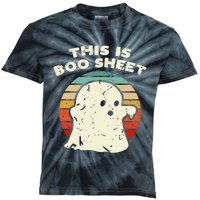 This Is Boo Sheet Ghost Vintage Retro Halloween Costume Kids Tie-Dye T-Shirt