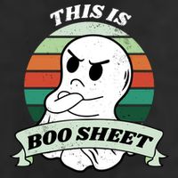 This Is Boo Sheet Cartoon Ghost Funny Halloween Cool Comfort Performance Bucket Hat