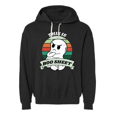 This Is Boo Sheet Cartoon Ghost Funny Halloween Garment-Dyed Fleece Hoodie