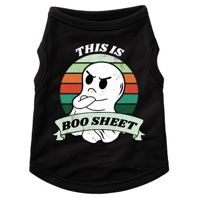 This Is Boo Sheet Cartoon Ghost Funny Halloween Doggie Tank