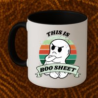 This Is Boo Sheet Cartoon Ghost Funny Halloween Mug