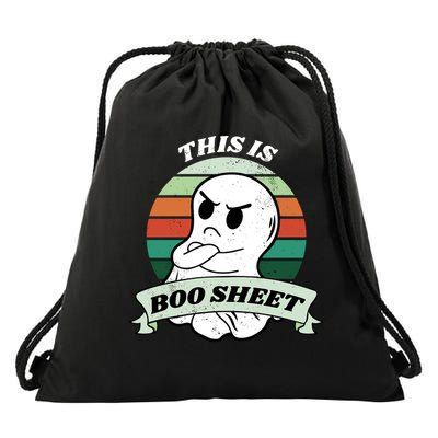 This Is Boo Sheet Cartoon Ghost Funny Halloween Drawstring Bag