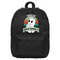This Is Boo Sheet Cartoon Ghost Funny Halloween 16 in Basic Backpack