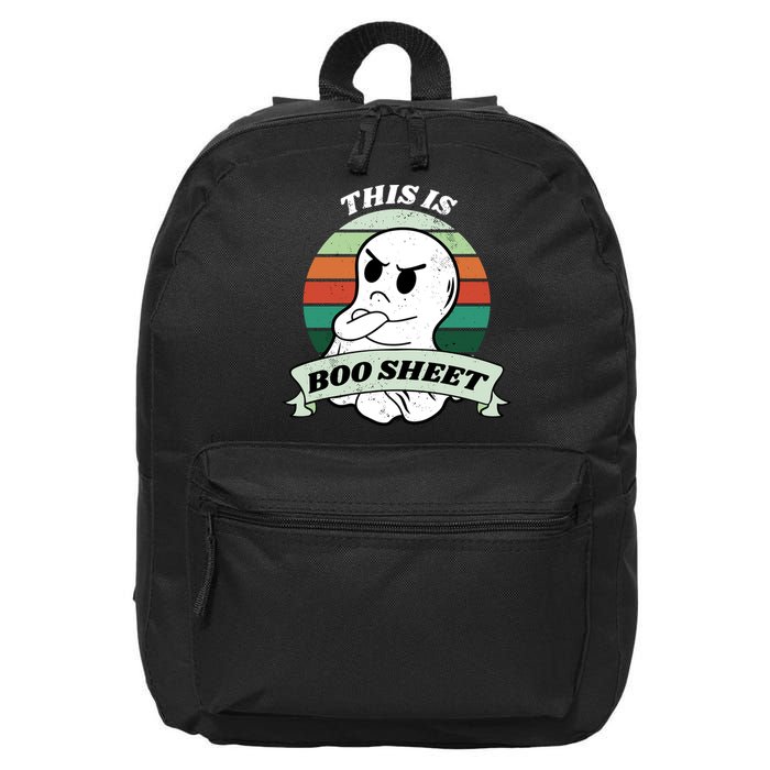 This Is Boo Sheet Cartoon Ghost Funny Halloween 16 in Basic Backpack