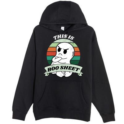 This Is Boo Sheet Cartoon Ghost Funny Halloween Premium Pullover Hoodie