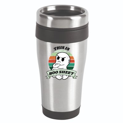 This Is Boo Sheet Cartoon Ghost Funny Halloween 16oz Travel Tumbler