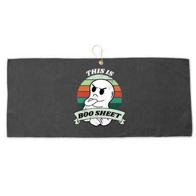 This Is Boo Sheet Cartoon Ghost Funny Halloween Large Microfiber Waffle Golf Towel