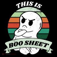 This Is Boo Sheet Cartoon Ghost Funny Halloween Youth Performance Sprint T-Shirt