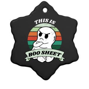 This Is Boo Sheet Cartoon Ghost Funny Halloween Ceramic Star Ornament