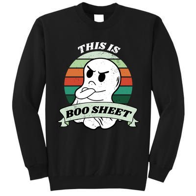 This Is Boo Sheet Cartoon Ghost Funny Halloween Tall Sweatshirt