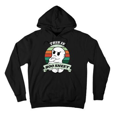 This Is Boo Sheet Cartoon Ghost Funny Halloween Tall Hoodie
