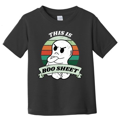 This Is Boo Sheet Cartoon Ghost Funny Halloween Toddler T-Shirt