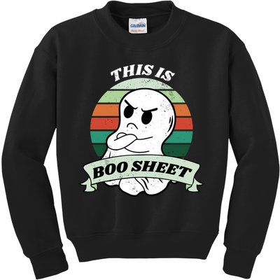 This Is Boo Sheet Cartoon Ghost Funny Halloween Kids Sweatshirt