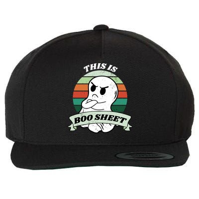This Is Boo Sheet Cartoon Ghost Funny Halloween Wool Snapback Cap
