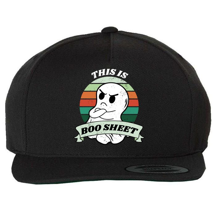 This Is Boo Sheet Cartoon Ghost Funny Halloween Wool Snapback Cap