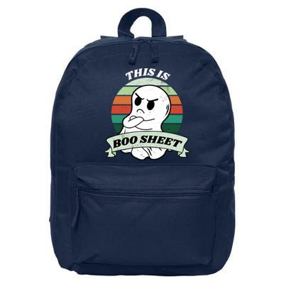 This Is Boo Sheet Cartoon Ghost Funny Halloween 16 in Basic Backpack