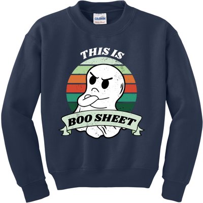 This Is Boo Sheet Cartoon Ghost Funny Halloween Kids Sweatshirt