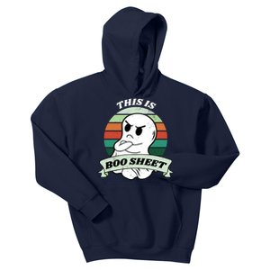 This Is Boo Sheet Cartoon Ghost Funny Halloween Kids Hoodie