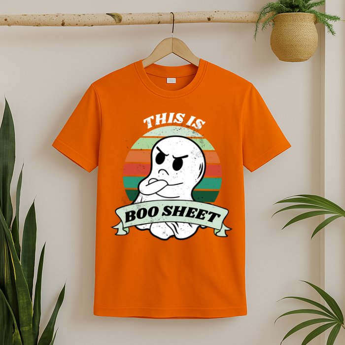This Is Boo Sheet Cartoon Ghost Funny Halloween T-Shirt