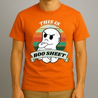 This Is Boo Sheet Cartoon Ghost Funny Halloween T-Shirt