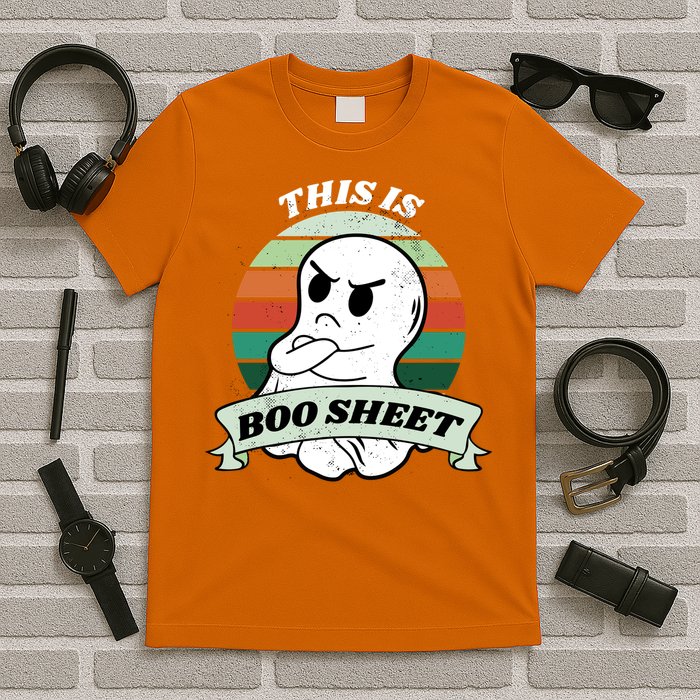 This Is Boo Sheet Cartoon Ghost Funny Halloween T-Shirt