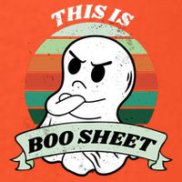 This Is Boo Sheet Cartoon Ghost Funny Halloween Tall T-Shirt