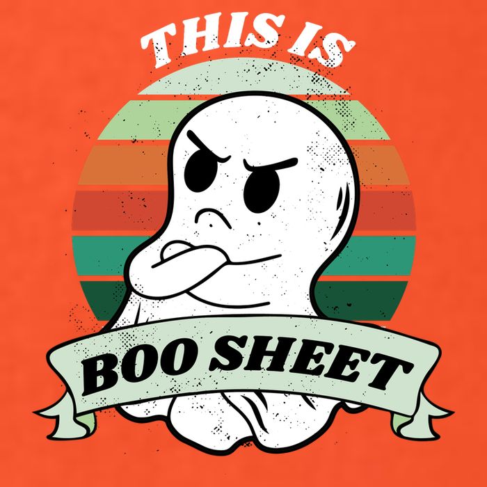 This Is Boo Sheet Cartoon Ghost Funny Halloween Tall T-Shirt