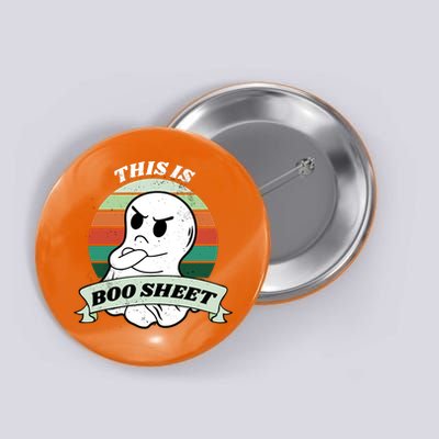 This Is Boo Sheet Cartoon Ghost Funny Halloween Button