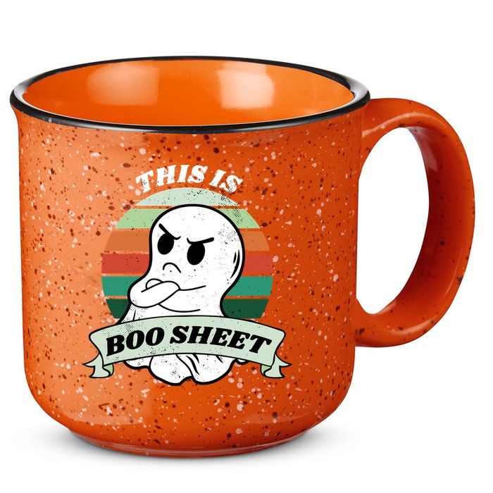 This Is Boo Sheet Cartoon Ghost Funny Halloween 15oz Campfire Ceramic Mug
