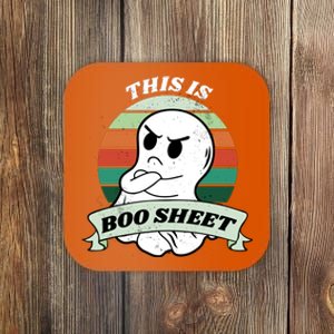 This Is Boo Sheet Cartoon Ghost Funny Halloween Coaster