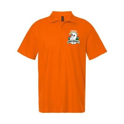 This Is Boo Sheet Cartoon Ghost Funny Halloween Polo
