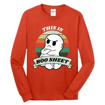 This Is Boo Sheet Cartoon Ghost Funny Halloween Tall Long Sleeve T-Shirt
