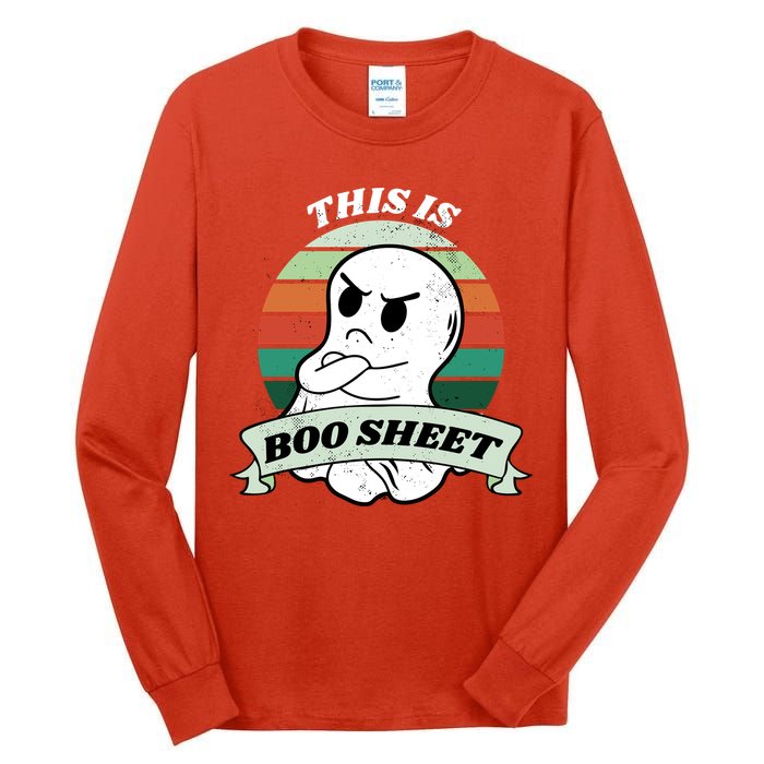 This Is Boo Sheet Cartoon Ghost Funny Halloween Tall Long Sleeve T-Shirt