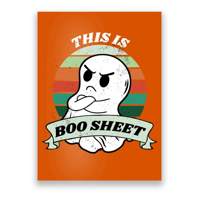 This Is Boo Sheet Cartoon Ghost Funny Halloween Poster